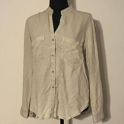 #ad Cloth amp; Stone Anthropologie Womans Small Button Up Long Sleeve Lightweight Top $24.00