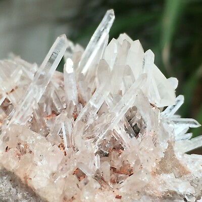 #ad 468g Natural Beautiful Pink Clear Quartz Crystal Cluster Point Mineral Specimen $56.00