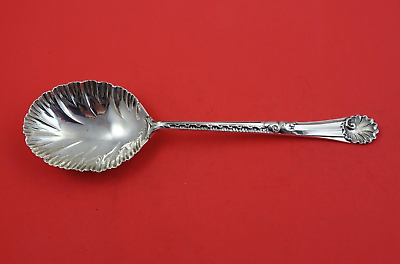 #ad English Estate Sterling Silver Berry Spoon shell handle amp; bowl Sheffield 1910 9quot; $159.00