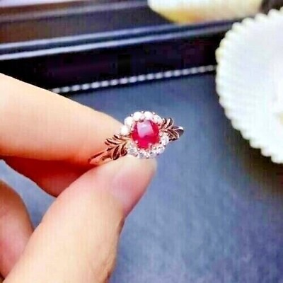 #ad Beautiful Round Cut Simulated Pink Ruby Engagement Ring In 14k Rose Gold Plated $137.99