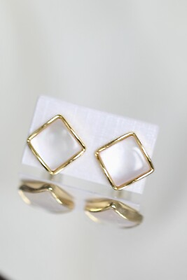 #ad Nature White shell earrings Gold $18.00