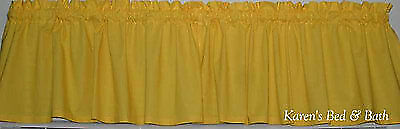 #ad Solid Yellow Valance Canary Yellow Custom Kitchen Window Curtain Topper $18.99
