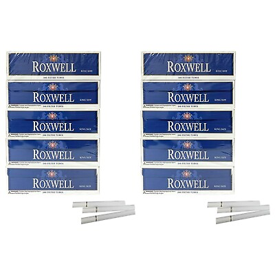 #ad Roxwell Pre Rolled Tubes King Size Blue Cigarette Filter Tubes 200 Pack: 10 Box $34.10