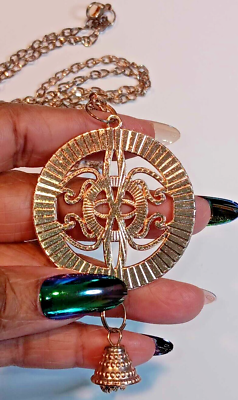#ad FASHION Women Chain Jewelry Necklace Circular Emblem Tassel Pendant $5.43
