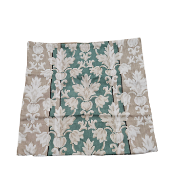 #ad Handmade Vintage Green Beige Floral 16quot;x16quot; Velvet Back Pillow Cover $12.71