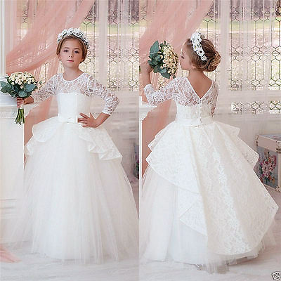 #ad Communion Party Prom Princess Pageant Bridesmaid Wedding Flower Girl Dress $56.99