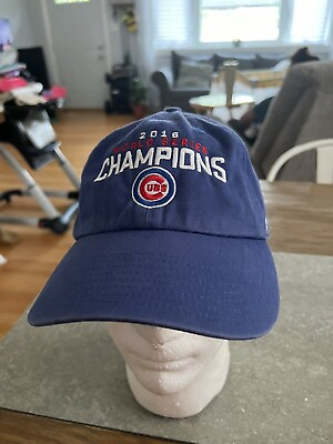#ad Chicago Cubs 2016 World Series Champions Cap MLB Hat Adult Adjustable Cotton $24.88