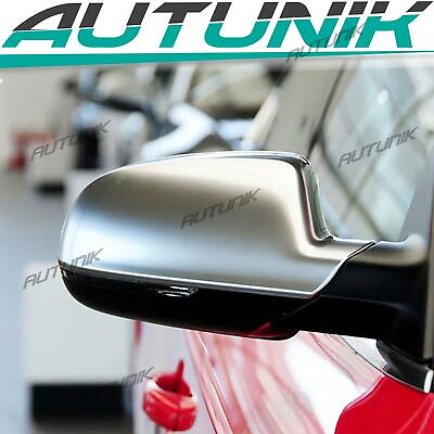 #ad Matte Chrome Side Wing Mirror Covers Cap for AUDI B8.5 A4 S4 A5 S5 W O Assist $109.99