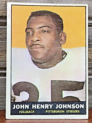 #ad 1961 Topps Football John Henry Johnson Pittsburgh Steelers Trading Card #105 $5.99