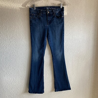 #ad Gap Jeans Womens 2 26 Baby Boot Low Rise Dark Wash Blue Pants Casual 27x31 $12.95