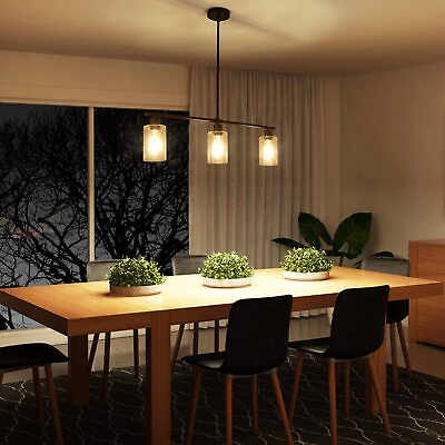 #ad Modern Glass Chandelier Pendant Ceiling Light Fixture Kitchen Island Lighting US $72.99