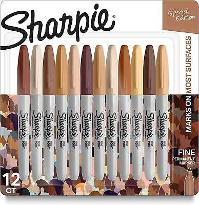 #ad Sharpie Permanent Markers Portrait Colors Fine Point Assorted 12 ct $15.73