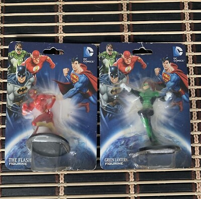 #ad Justice League Flash amp; Green Lantern Figure Set Sealed 2013 Monogram Lot of 2 $18.70