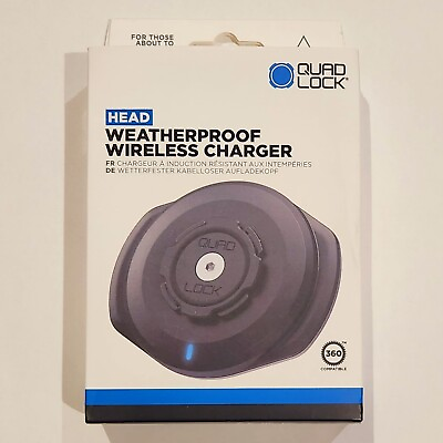 #ad QUAD LOCK Motorcycle USB Wireless Charging Head NEW IN BOX FREE SHIPPING $60.00