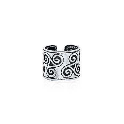 #ad Celtic Ear Cuff Earring Helix 1 Piece Cartilage Black Sterling Silver $12.99