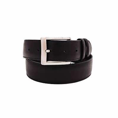 #ad Authentic Black Italian Calf Leather Belt Made in U.S.A $90.00
