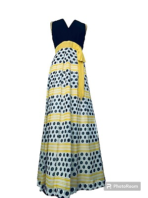 #ad Polka Dot California 1970#x27;s Vintage Maxi Dress $50.00