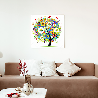 #ad Floral Tree Life Canvas Wall Art Framed amp; Rolled Print Poster Painting Picture $31.98