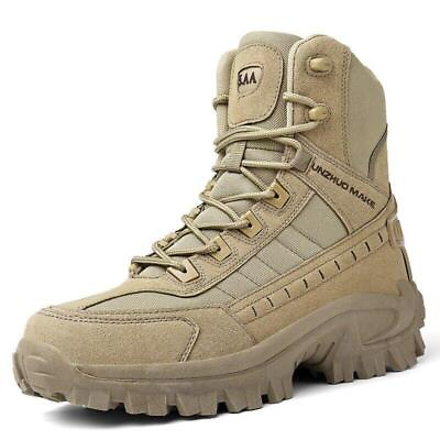 #ad Men#x27;s Work Safety Lace Up Casual Desert Waterproof Ankle Outdoor Boots Shoes $46.00