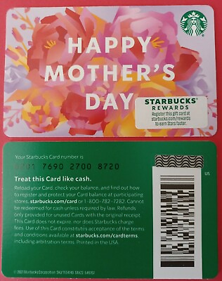 #ad STARBUCKS CARD 2022 quot; HAPPY MOTHER#x27;S DAY quot; 👩 BRAND NEW GREAT PRICE 🌻 NO VALUE $1.25