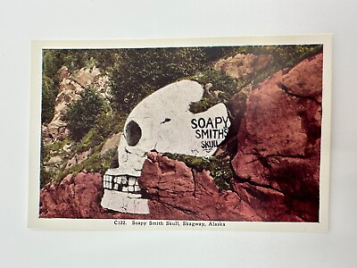 #ad Vintage Alaska Postcard Soapy Smith Skull Skagway AK NOS New Old Stock $1.49