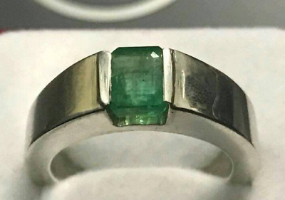 #ad Natural Unheated Untreated mens Emerald Ring panjsher Emerald ring Real emerald $260.00