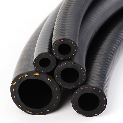 #ad Nitrile Rubber NBR EFI Fuel Injection Line Hose Flexible braided Gas Line $36.89