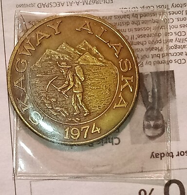 #ad Skagway Alaska 1974 Coin Token $1 $0.99
