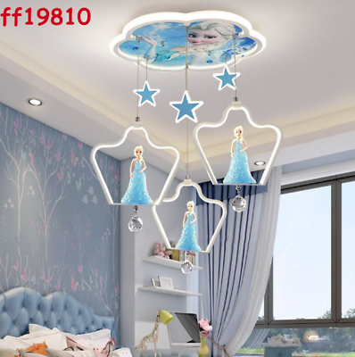 #ad Ice and Snow Romance Children#x27;s Room Princess Lamp Girl#x27;s Chandelier Cartoon Els $210.68