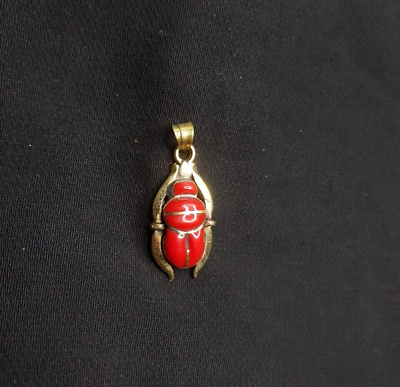 #ad RARE PHARAONIC SCARAB AMULET MUSEUM ANCIENT EGYPTIAN ARTIFACTS BC $95.00