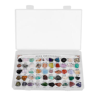 #ad Rock Collection Box For Kids Natural Gemstone Crystal Sets Educational Toys $14.69