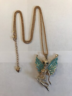 #ad Betsey Johnson Fairy Pendant with Necklace new without tags $6.00