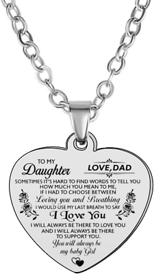 #ad To My Daughter Necklace Gifts from Dad Father Inspirational Gifts for Girls for $12.01