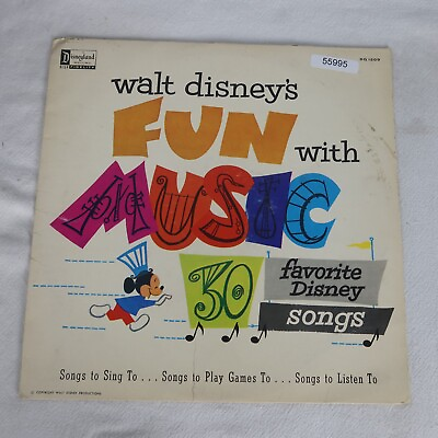 #ad Walt Disney Fun With Music DISNEYLAND Dq 1209 LP Vinyl Record Album $4.62