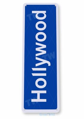 #ad HOLLYWOOD 11X4 TIN SIGN HOME GARAGE REPRODUCTION TIN SIGN RUSTIC BLVD CA NORTH $17.61