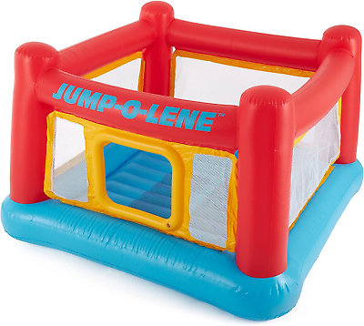 #ad Inflatable Playhouse Trampoline Bounce Castle House with Crawl Thru Door and Net $179.99