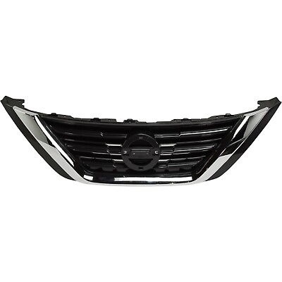 #ad Grille For 2016 2018 Nissan Altima Chrome Shell with Painted Silver Gray Insert $89.18