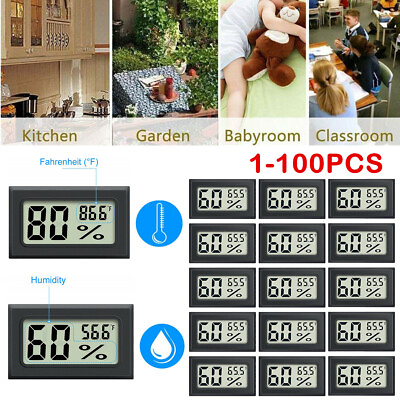 #ad #ad 5 10 100x Humidity Meter Mini Digital Indoor Thermometer Hygrometer Temperature $109.23