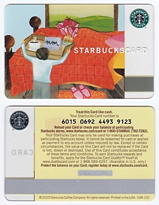 #ad 2003 Starbucks Card Coffee in Bed Collectible No Value $14.99