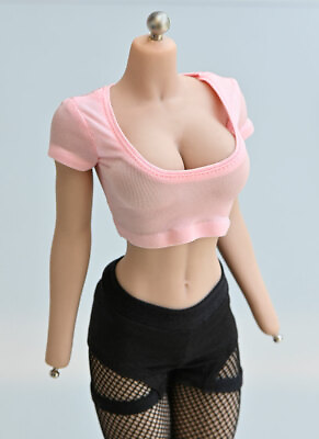 #ad 1 6th Large Wide Collar Short Top T shirt Model for 12quot;TBL PH Female Body figure $13.29