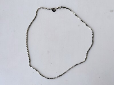 #ad vintage 925 silver knot necklace costume jewelry 17 inches $15.00