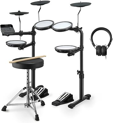 #ad 🥁 Donner DED 70 Electronic Drum Set Quiet Mesh Pads Electric Drum With Stool $199.99