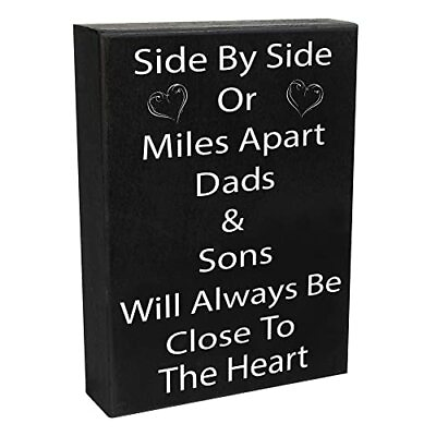 #ad JennyGems Side By Side or Miles Apart Dads Sons Always Be Close To the Heart $19.99