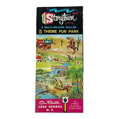 #ad 1971 Storytown USA Ghost Town Jungle Land Lake George New York Brochure Vintage $12.99
