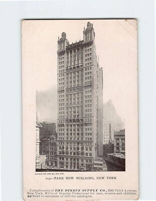 #ad Postcard Park Row Building New York USA $29.95