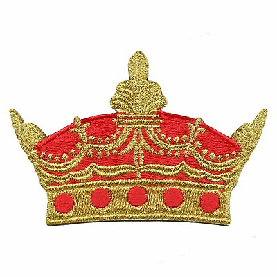 #ad Crown Motif Iron On Embroidered Applique Patch $10.99