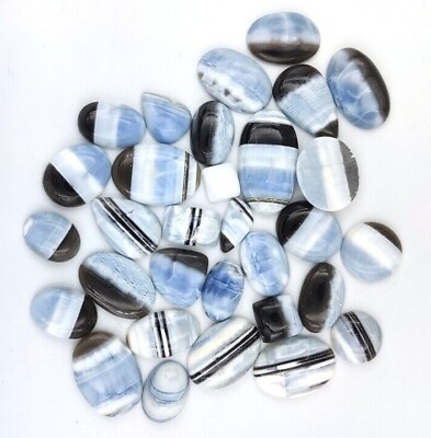 #ad Natural Blue Opal Loose Gemstones Cabochon handmade Wholesale Lot 72114 $18.34