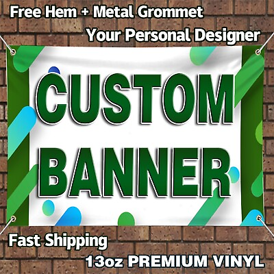 #ad 6SIGN Custom Personalized Vinyl Banner Premium 13oz Heavy Duty Semi Gloss Vinyls $19.99