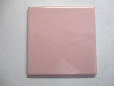 #ad Atco USA 4 3 8quot; Semi Gloss Pastel Rose Pink 1 Ceramic Wall Tile 1950 Retro Vtg $29.90