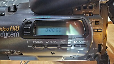 #ad Sony Video Camera Recorder Hi8 Handycam With 2 Batteries Manual Powers on $139.99